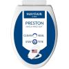 imageMayfair Preston Easy to Clean Single Hinge Toilet Seat Modern Slow Close Plastic Toilet Seat Made in USA Elongated WhiteElongated