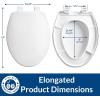 imageMayfair Preston Easy to Clean Single Hinge Toilet Seat Modern Slow Close Plastic Toilet Seat Made in USA Elongated WhiteElongated