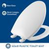 imageMayfair Preston Easy to Clean Single Hinge Toilet Seat Modern Slow Close Plastic Toilet Seat Made in USA Elongated WhiteElongated
