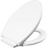 imageMayfair Preston Easy to Clean Single Hinge Toilet Seat Modern Slow Close Plastic Toilet Seat Made in USA Elongated WhiteElongated