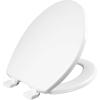 imageMayfair Preston Easy to Clean Single Hinge Toilet Seat Modern Slow Close Plastic Toilet Seat Made in USA Elongated WhiteElongated