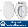 imageMayfair Preston Easy to Clean Single Hinge Toilet Seat Modern Slow Close Plastic Toilet Seat Made in USA Elongated WhiteElongated