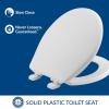 imageMayfair Preston Easy to Clean Single Hinge Toilet Seat Modern Slow Close Plastic Toilet Seat Made in USA Elongated WhiteRound