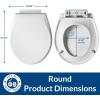 imageMayfair Preston Easy to Clean Single Hinge Toilet Seat Modern Slow Close Plastic Toilet Seat Made in USA Elongated WhiteRound