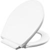 imageMayfair Preston Easy to Clean Single Hinge Toilet Seat Modern Slow Close Plastic Toilet Seat Made in USA Elongated WhiteRound