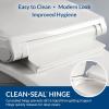 imageMayfair Preston Easy to Clean Single Hinge Toilet Seat Modern Slow Close Plastic Toilet Seat Made in USA Elongated WhiteRound