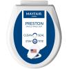 imageMayfair Preston Easy to Clean Single Hinge Toilet Seat Modern Slow Close Plastic Toilet Seat Made in USA Elongated WhiteRound