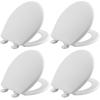 imageMayfair Preston Easy to Clean Single Hinge Toilet Seat Modern Slow Close Plastic Toilet Seat Made in USA Elongated WhiteRound
