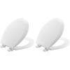 imageBemis 1500EC 390 LiftOff Wood Elongated Toilet Seat Cotton White Pack of 1Round Pack of 2