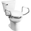 imageBemis Assurance 3quot Raised Toilet Seat with Handles Made in USA Secure Hinges Clean Shield Guard Elongated WhiteRound