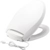 imageBemis Radiance Heated Night Light Toilet Seat Slow Close Adjustable Fit Long Lasting Plastic Seat Round WhiteElongated