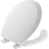 imageMAYFAIR 18440EC 000 Open Front Toilet Seat will Never Loosen and Easily Remove ELONGATED Durable Enameled Wood WhiteRound
