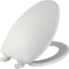 imageMAYFAIR 184SLOWJ 000 Just Lift Toilet Seat Lifts up for Easy Cleaning ELONGATED Long Lasting Solid Plastic White
