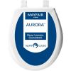 imageMayfair Aurora Slow Close Toilet Seat Easy Clean Hinges and Adjustable Perfect Fit Plastic Seat Round WhiteRound