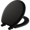 imageMayfair Cameron White Toilet Seat Non Slip Heavy Duty Wood Easy Clean RoundBlack