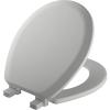 imageMayfair Cameron White Toilet Seat Non Slip Heavy Duty Wood Easy Clean RoundSilver