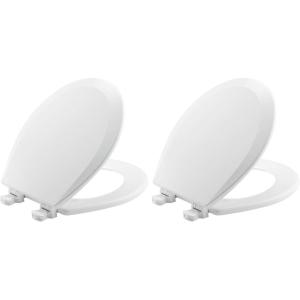 imageBemis 1500EC 390 LiftOff Wood Elongated Toilet Seat Cotton White Pack of 1Round Pack of 2