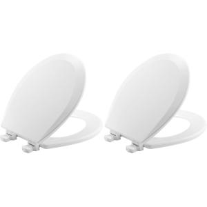 imageBemis 1500EC Durable Wood Toilet Seat with Easy Clean Hinges Made in USA Elongated White1 Seat Pack of 2