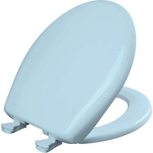 imageBemis Classic Colors Slow Close Toilet Seat Easy Clean Hinges and Durable Plastic Seat Made in USA Elongated BlackDresden Blue
