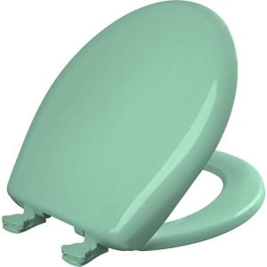 imageBemis Classic Colors Slow Close Toilet Seat Easy Clean Hinges and Durable Plastic Seat Made in USA Elongated BlackMing Green