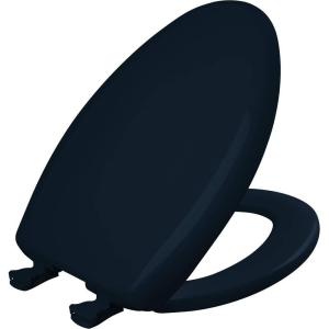 imageBemis Classic Colors Slow Close Toilet Seat Easy Clean Hinges and Durable Plastic Seat Made in USA Elongated BlackNavy
