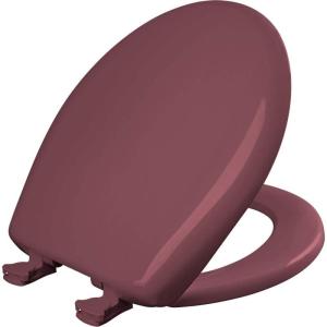 imageBemis Classic Colors Slow Close Toilet Seat Easy Clean Hinges and Durable Plastic Seat Made in USA Elongated BlackRaspberry
