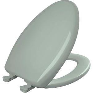 imageBemis Classic Colors Slow Close Toilet Seat Easy Clean Hinges and Durable Plastic Seat Made in USA Elongated BlackSeafoam