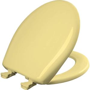 imageBemis Classic Colors Slow Close Toilet Seat Easy Clean Hinges and Durable Plastic Seat Made in USA Elongated BlackYellow