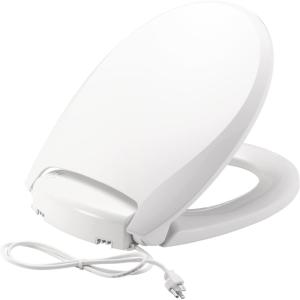 imageBemis Radiance Heated Night Light Toilet Seat Slow Close Adjustable Fit Long Lasting Plastic Seat Round WhiteRound