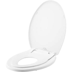 imageLittle2Big Toilet Seat with BuiltIn Toddler Potty Training Seat Slow Close Easy to Install Made in USA ELONGATED WhiteElongated
