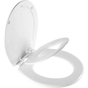 imageMayfair NextStep2 SlowClose Toilet Seat with BuiltIn Toddler Potty Training Seat Removable White ElongatedRound