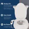 imageBemis 1500EC Toilet Seats with Perfect Fit Fresh Water Spray NonElectric Easy to Install Bidets ELONGATED White Includes 2 Seats ampamp 2 Bidet Attachments