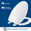 imageBemis 730SLEC Slow Close Toilet Seat Easy Clean Hinges and Durable Plastic Seat Made in USA Round WhiteClosed Front with Cover