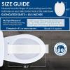 imageBemis 730SLEC Slow Close Toilet Seat Easy Clean Hinges and Durable Plastic Seat Made in USA Round WhiteClosed Front with Cover