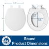imageBemis 730SLEC Slow Close Toilet Seat Easy Clean Hinges and Durable Plastic Seat Made in USA Round WhiteRound with Slow Close