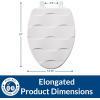 imageMAYFAIR 133SLOW 000 Sculptured Basket Weave Toilet Seat will Slow Close and Never Loosen ELONGATED Durable Enameled Wood WhiteElongated