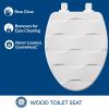 imageMAYFAIR 133SLOW 000 Sculptured Basket Weave Toilet Seat will Slow Close and Never Loosen ELONGATED Durable Enameled Wood WhiteElongated