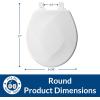 imageMAYFAIR 133SLOW 000 Sculptured Basket Weave Toilet Seat will Slow Close and Never Loosen ELONGATED Durable Enameled Wood WhiteRound