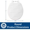 imageMAYFAIR 133SLOW 000 Sculptured Basket Weave Toilet Seat will Slow Close and Never Loosen ELONGATED Durable Enameled Wood WhiteRound